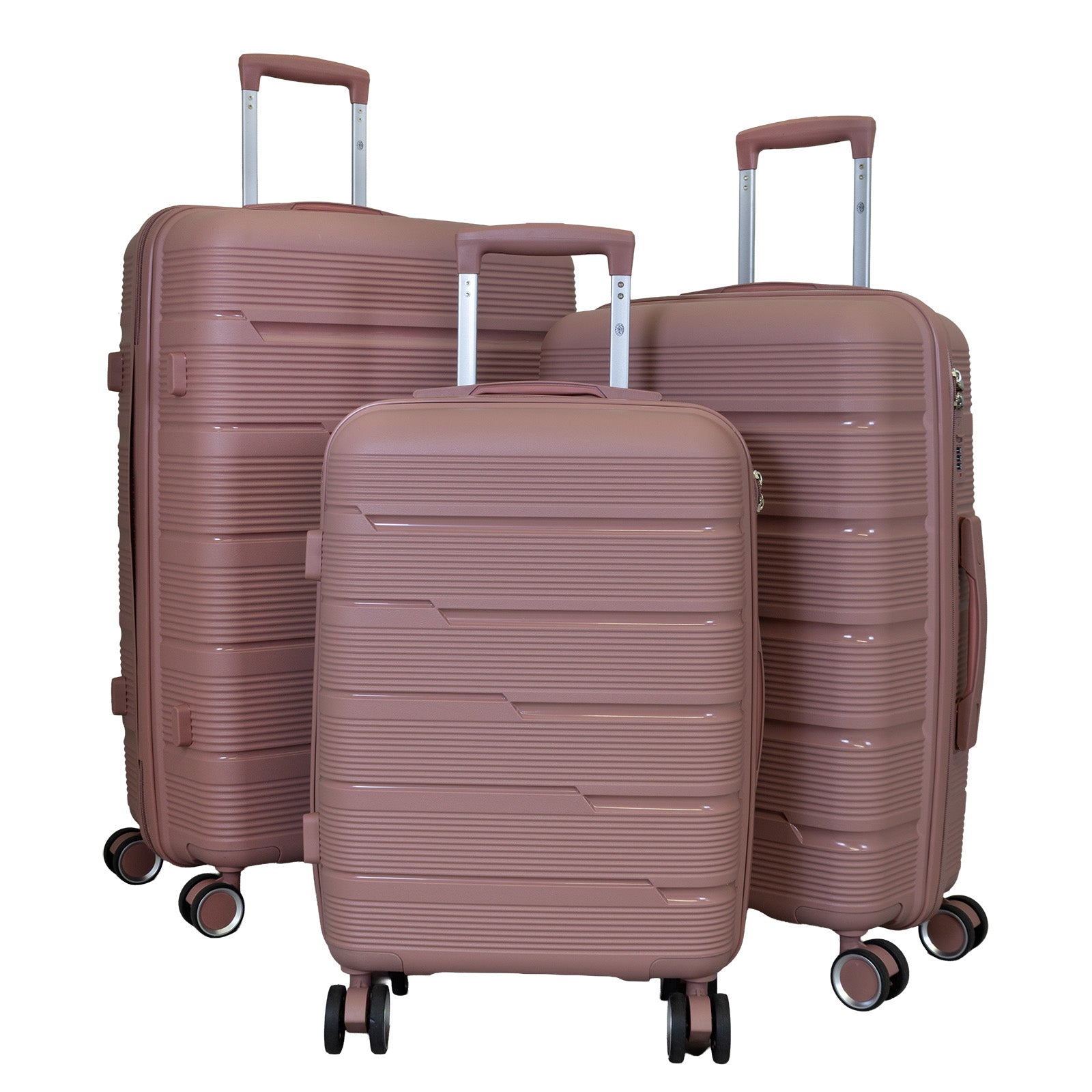 Hartschalen PP Kofferset 3tlg Aruba roségold