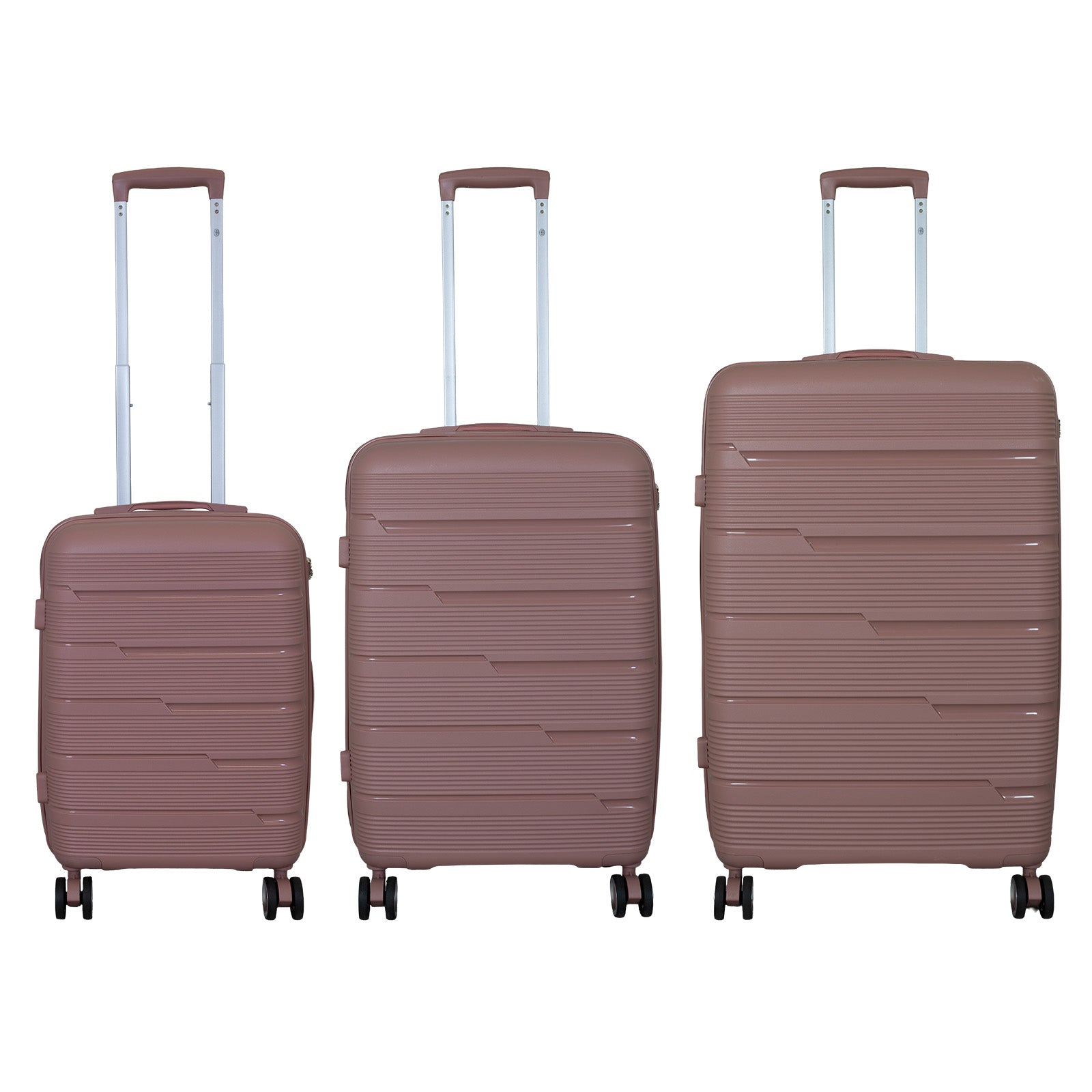 Hartschale PP Reisekoffer Aruba roségold in 3 Größen