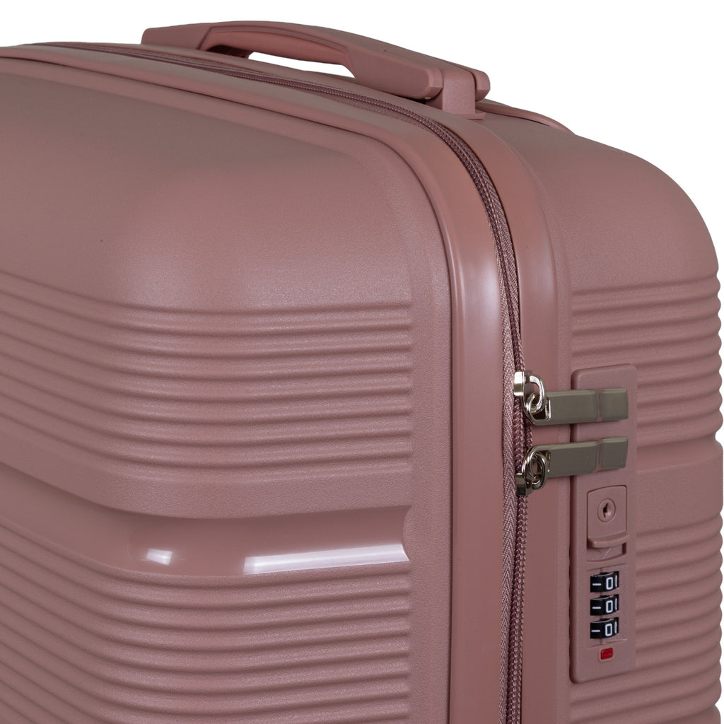 Hartschale PP Reisekoffer Aruba roségold in 3 Größen