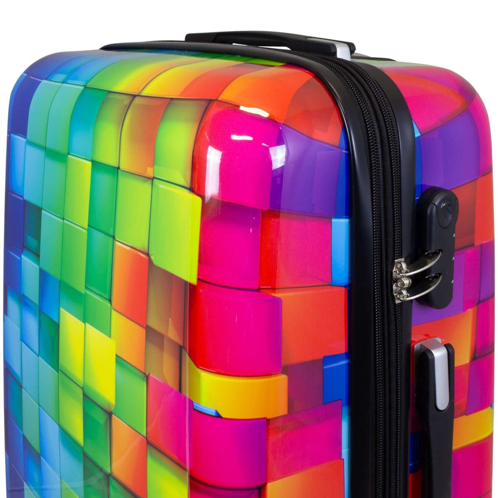 Polycarbonat mittlerer Reisekoffer Mosaik - Größe M