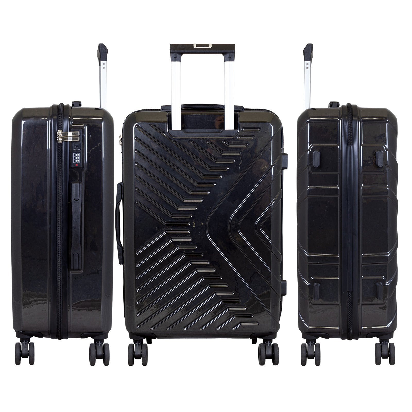 BERGAMO Reisekoffer L – Hartschalenkoffer ABS/Polycarbonat 4 Rollen Aufgabegepäck