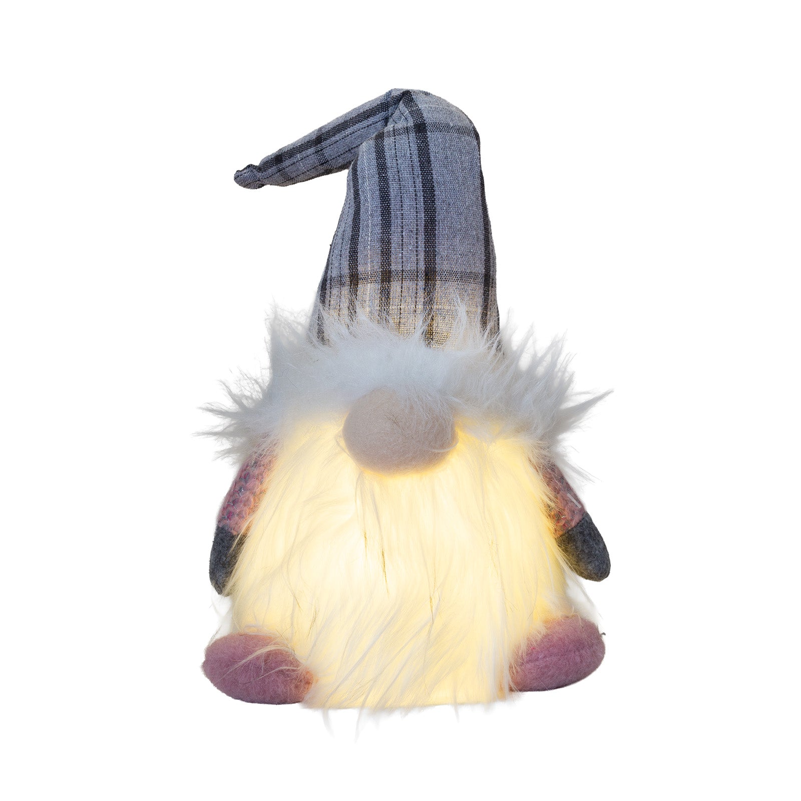 Wichtel mit LED sitzend 24cm (36cm) 2 Designs leuchtet warmweiß