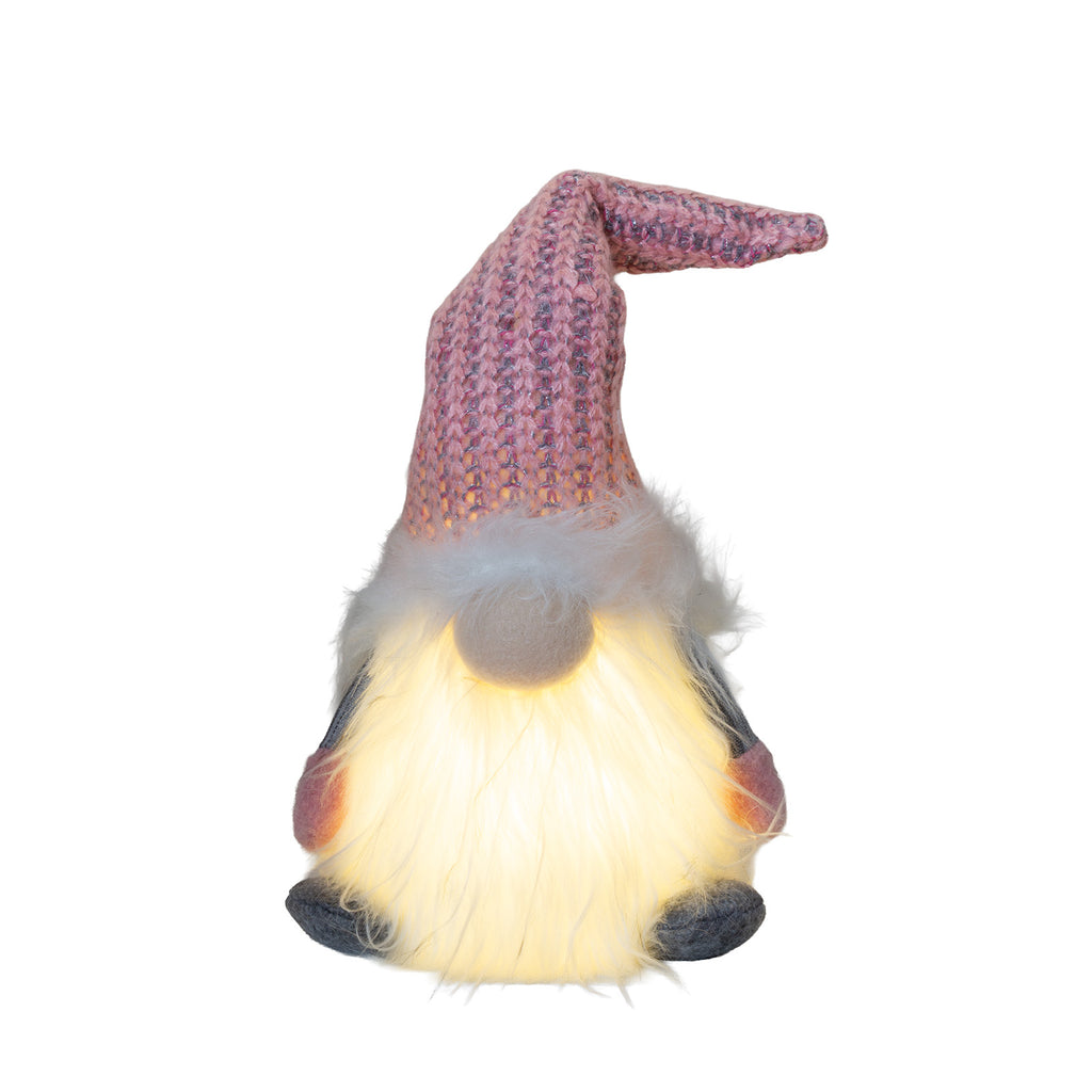 Wichtel mit LED sitzend 24cm (36cm) 2 Designs leuchtet warmweiß