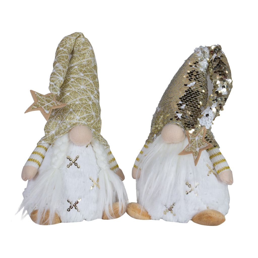 Wichtel mit LED sitzend 25cm (42cm) 2 Designs leuchtet warmweiß