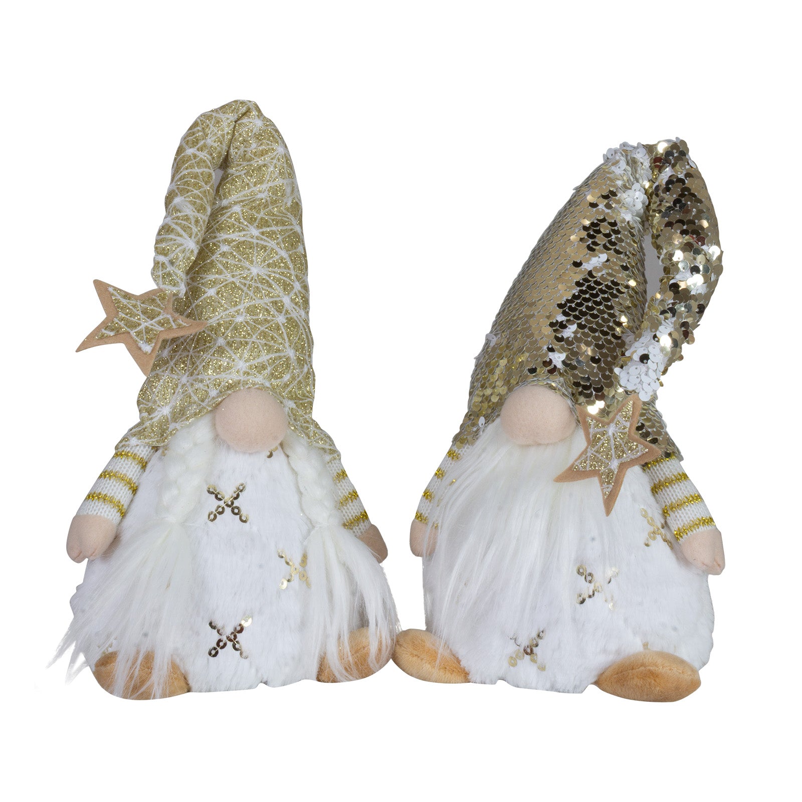 Wichtel mit LED sitzend 25cm (42cm) 2 Designs leuchtet warmweiß