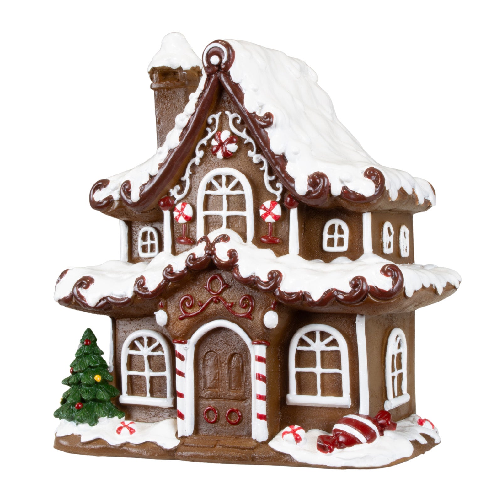 Lebkuchenhaus, 17 cm in Schokoladenfarbe