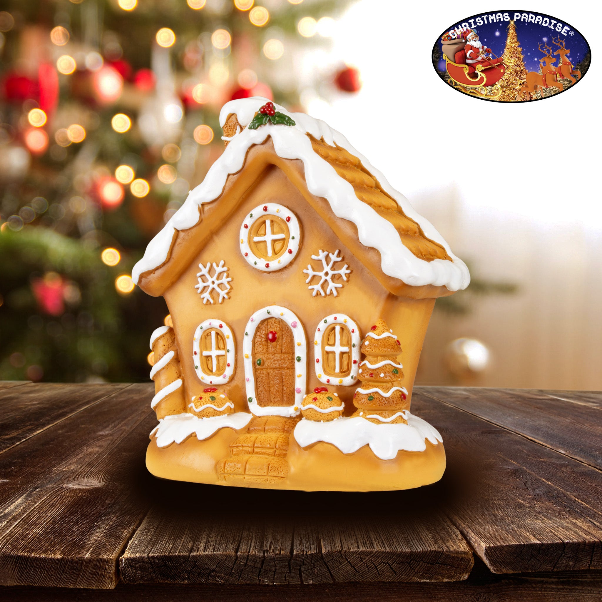 Lebkuchenhaus 15cm braun