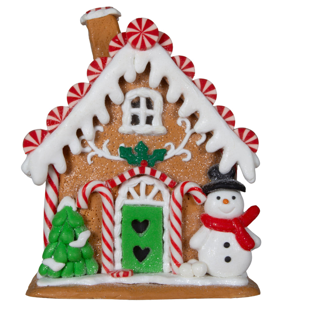 LED Lebkuchenhaus 14cm bunt