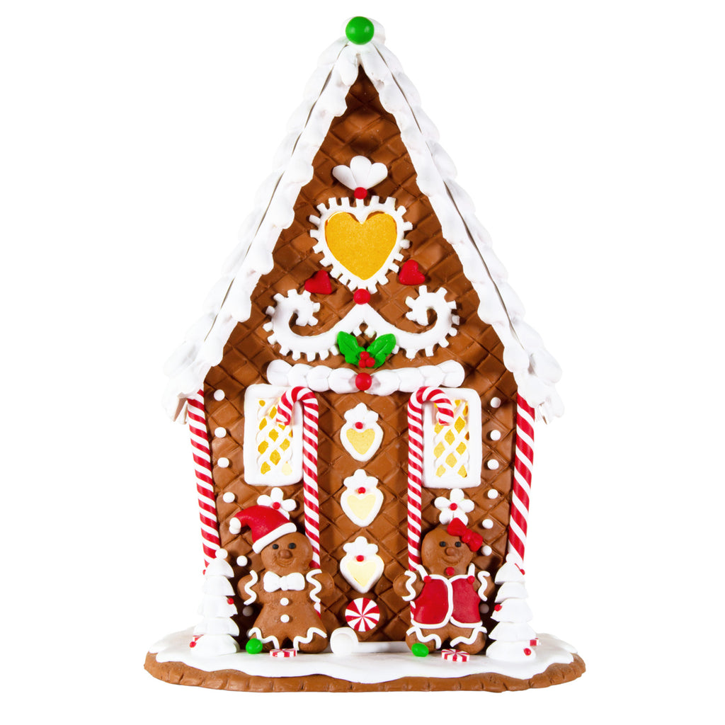 LED Lebkuchenhaus 23cm bunt