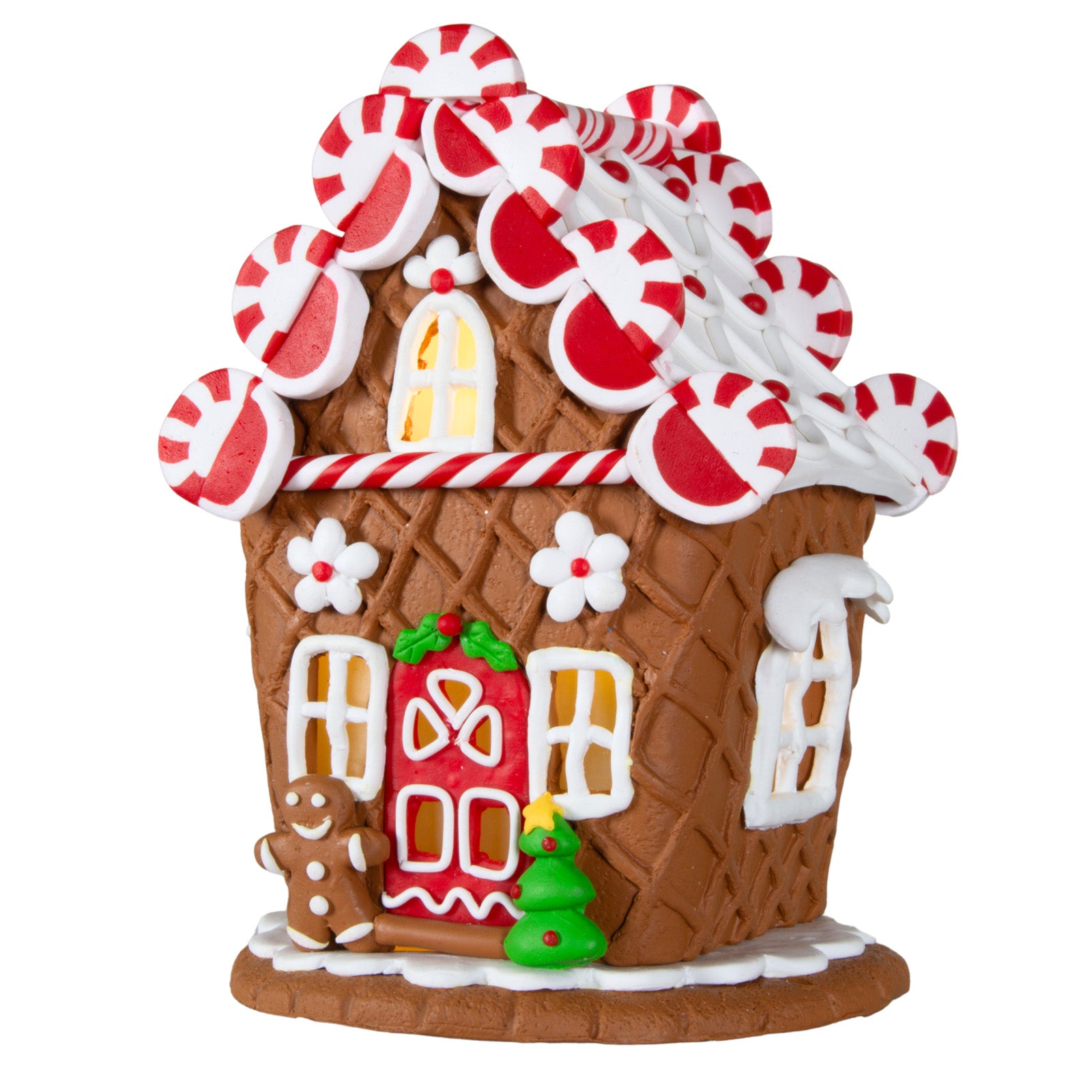 LED Lebkuchenhaus 14cm bunt