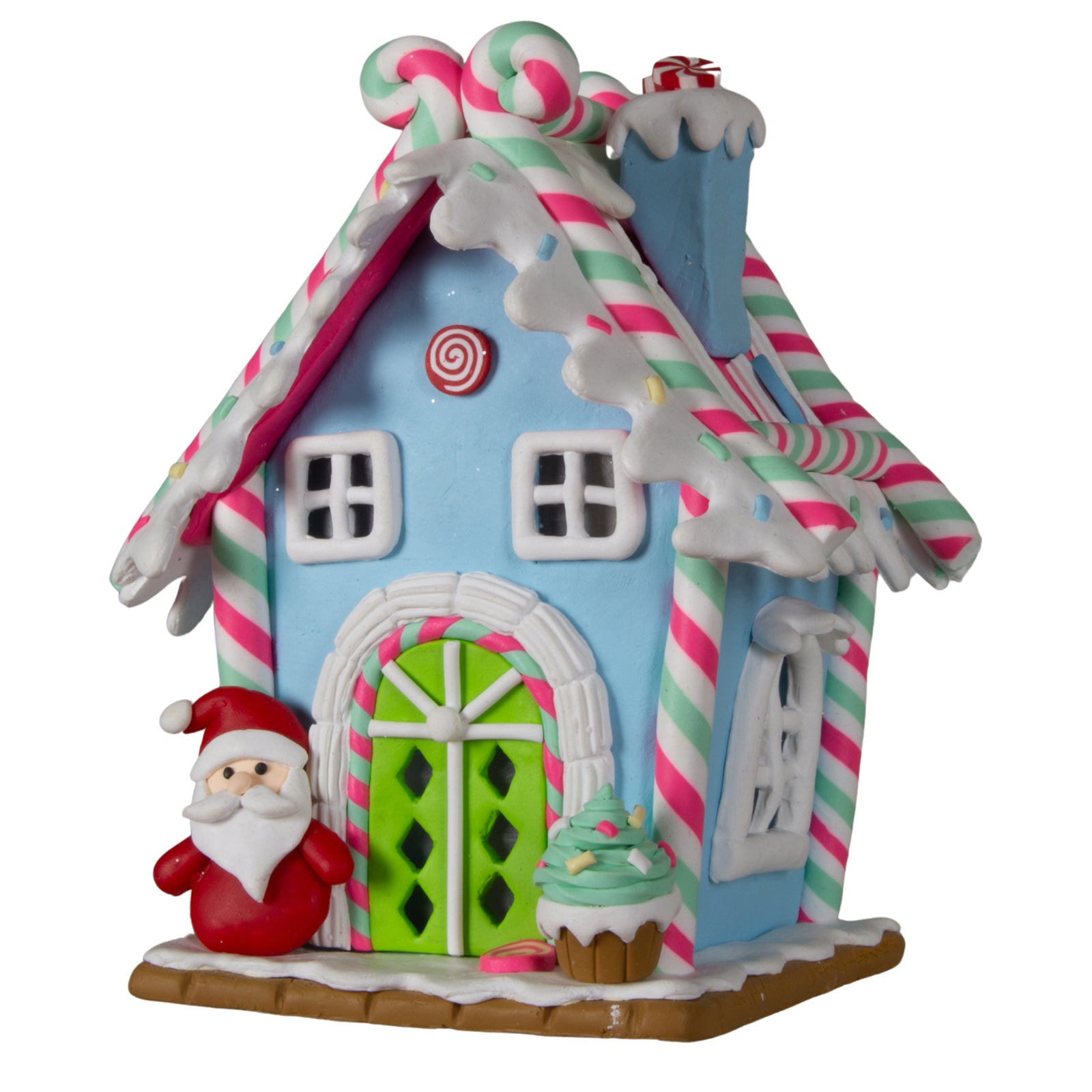 LED Lebkuchenhaus 10cm, 3er Pack mit 3 Designs