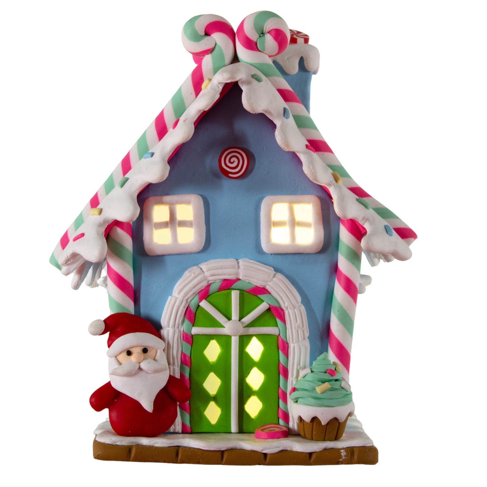 LED Lebkuchenhaus 10cm, 3er Pack mit 3 Designs