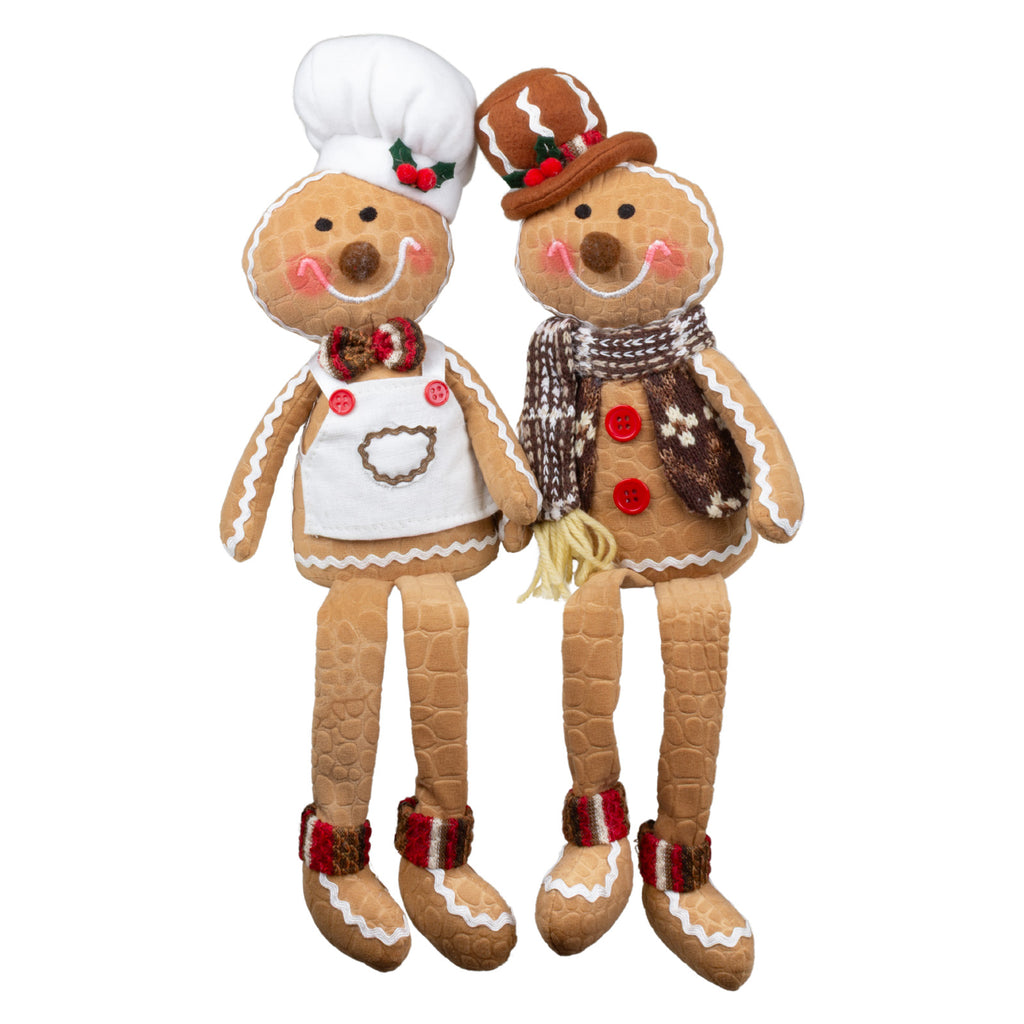 Lebkuchenfiguren Kantenhocker 22cm(40cm) 2 Designs, 2 Stück