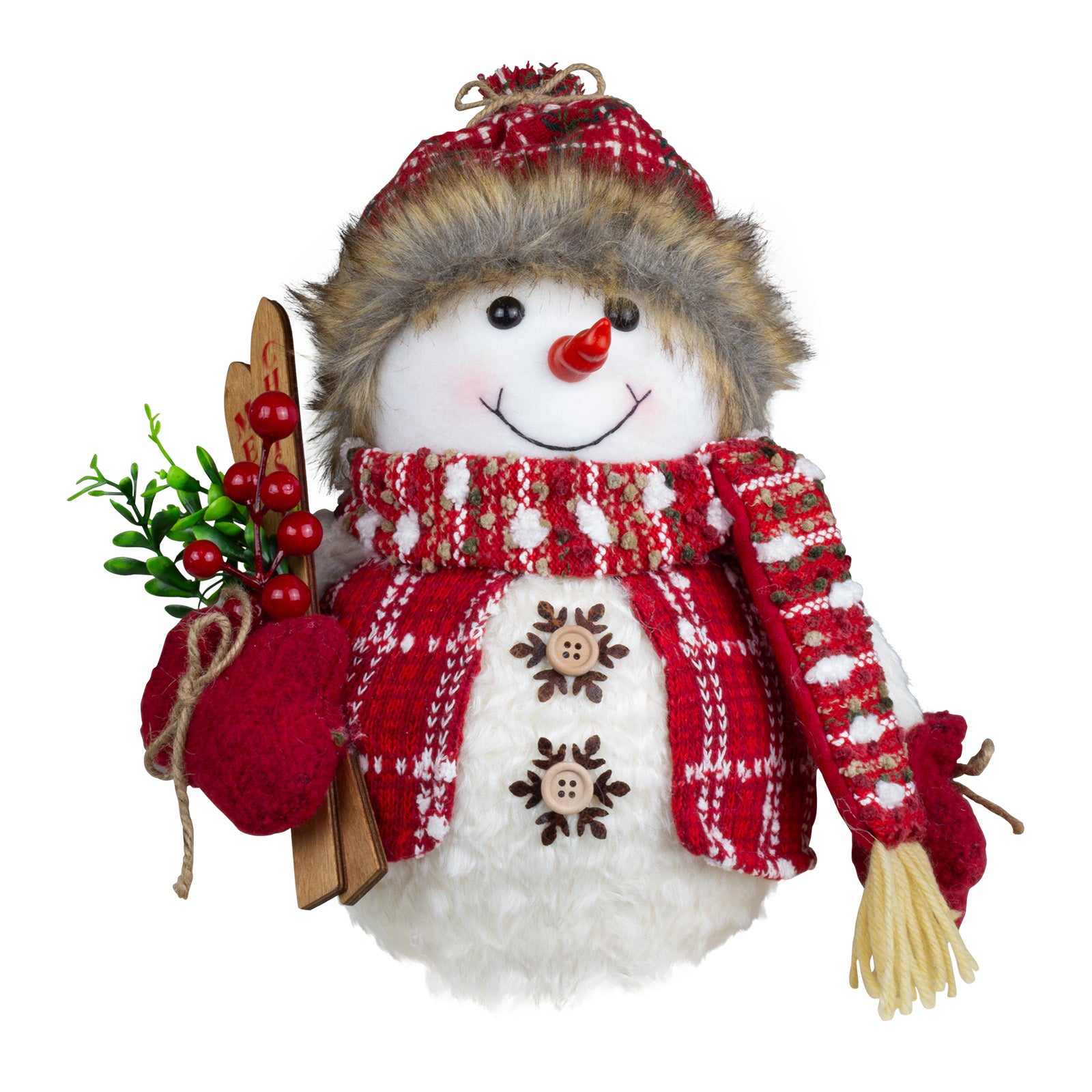 Dekofigur Schneemann 31cm (45cm), sitzend, 2 Stück