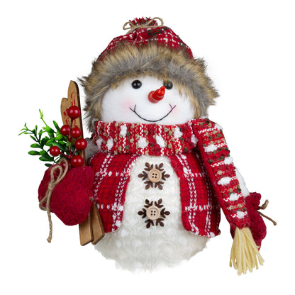 Dekofigur Schneemann 31cm (45cm), sitzend, 2 Stück