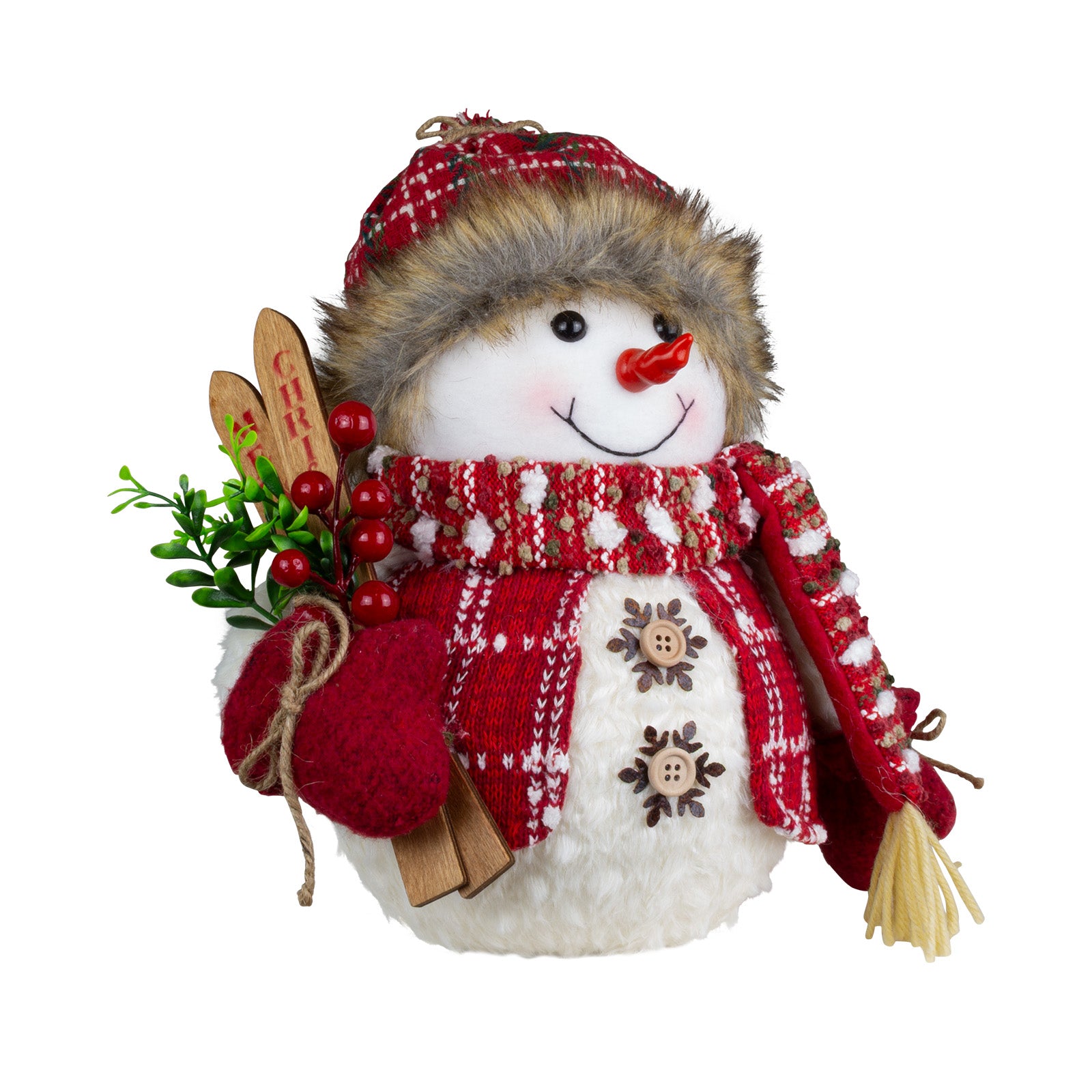 Dekofigur Schneemann 31cm (45cm), sitzend, 2 Stück