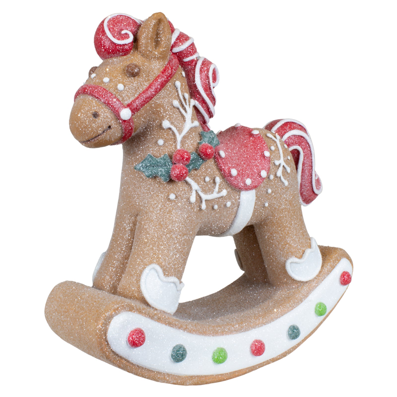 Dekofigur Schaukelpferd im Lebkuchenstil 22cm