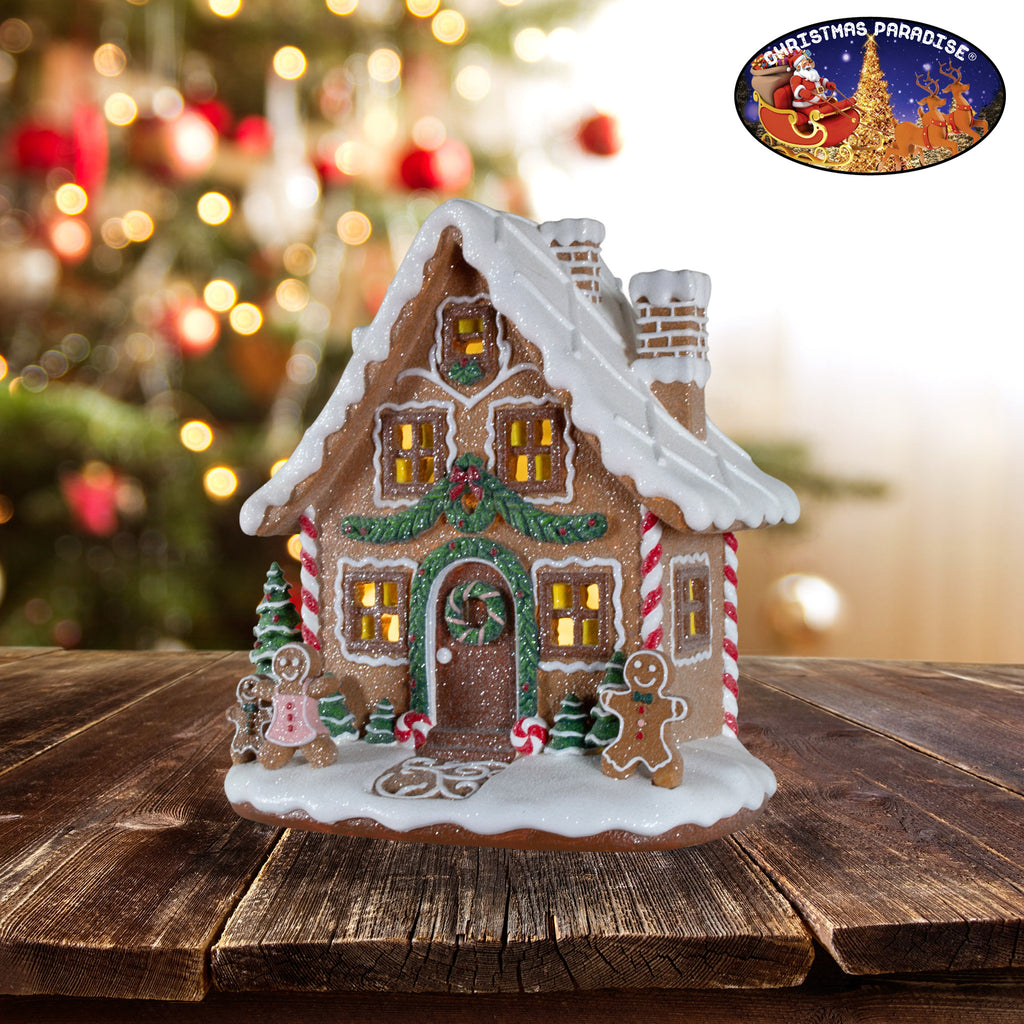 LED Lebkuchenhaus 24cm bunt