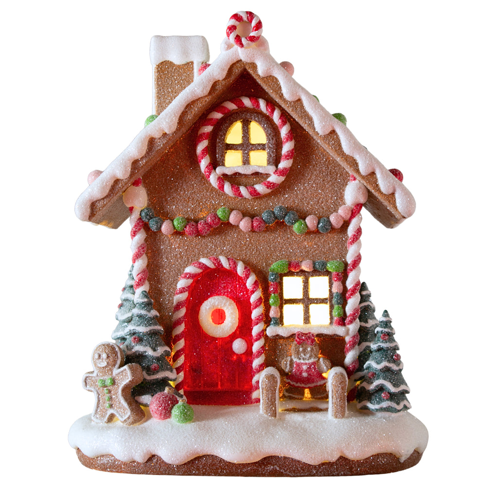 LED Lebkuchenhaus 25cm bunt