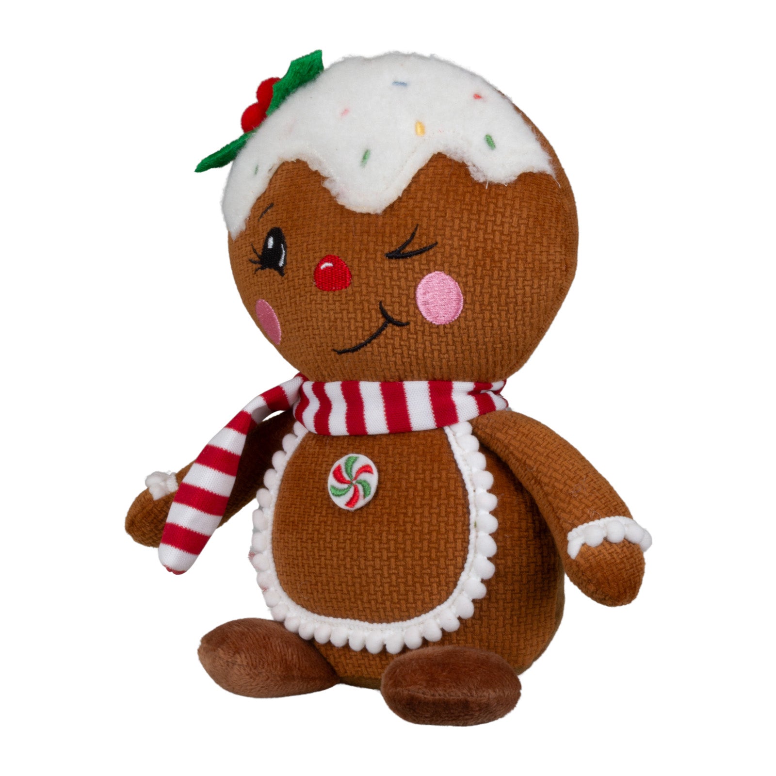 Lebkuchenfiguren im 2er Set Weihnachtsdeko aus Stoff 22cm sitzend