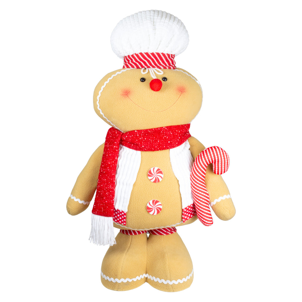 Lebkuchenfigur ausziehbar 75-136cm (96-160cm) Dekofigur 2 Designs mit Zuckerstange