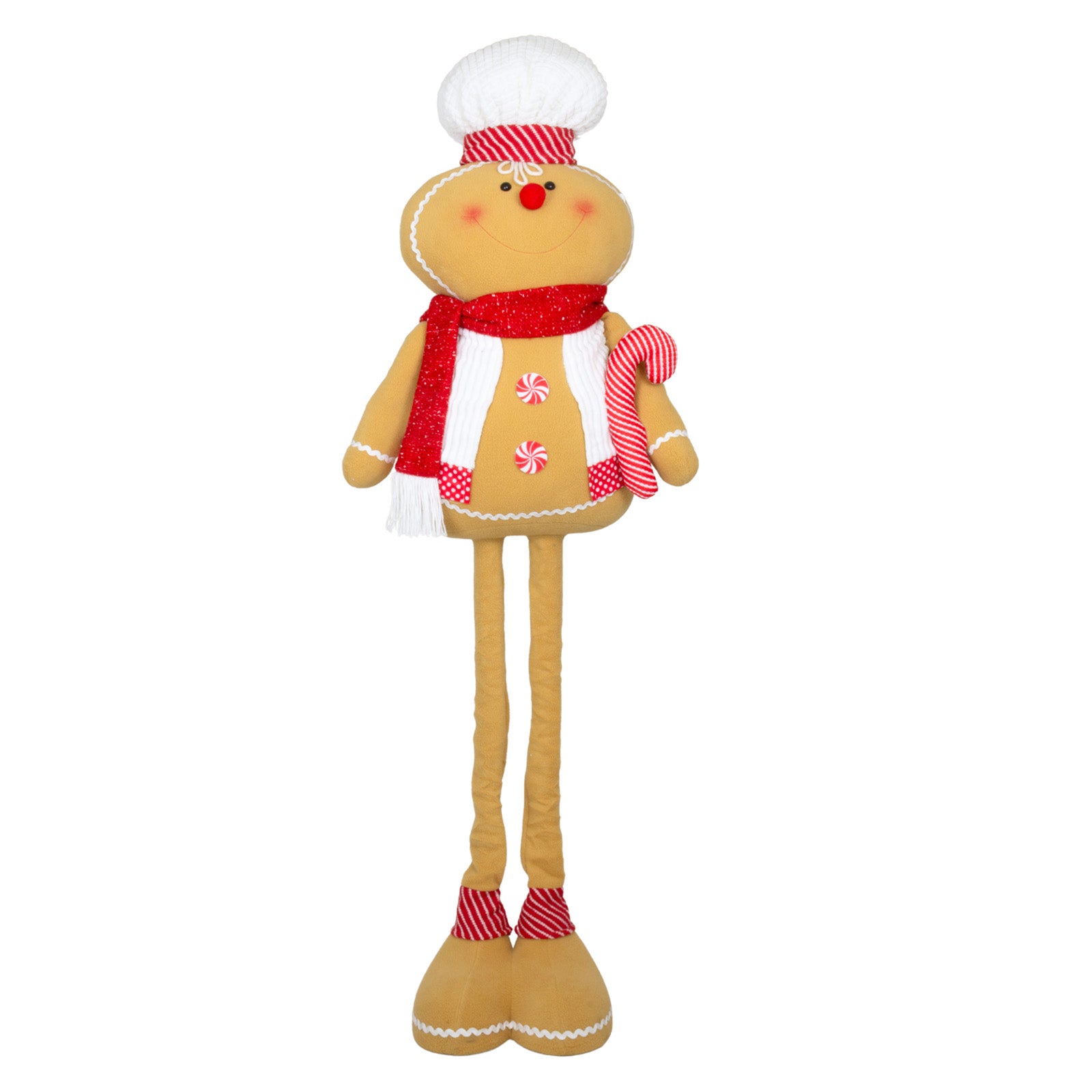 Lebkuchenfigur ausziehbar 75-136cm (96-160cm) Dekofigur 2 Designs mit Zuckerstange