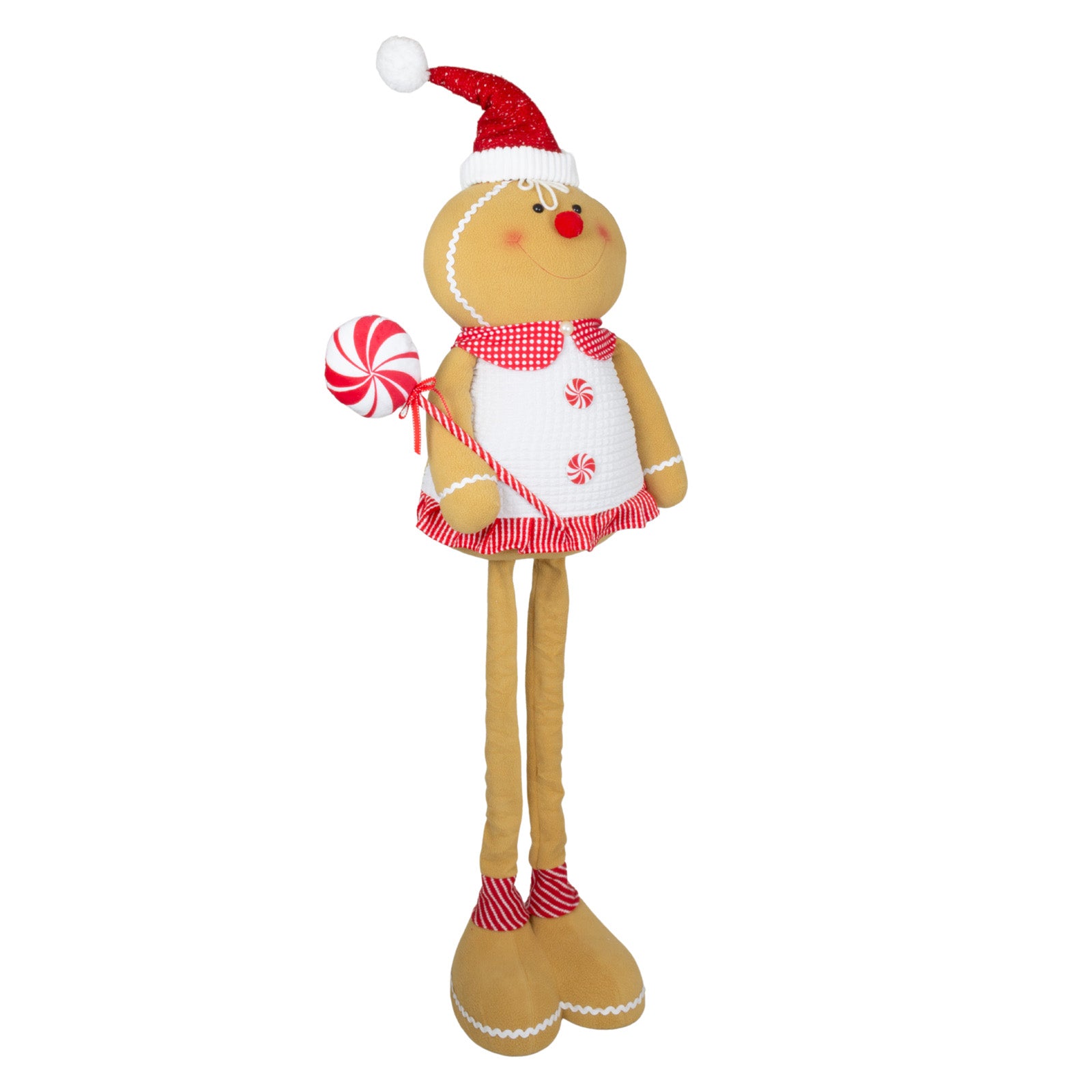 Lebkuchenfigur ausziehbar 75-136cm (96-160cm) Dekofigur 2 Designs mit Zuckerstange