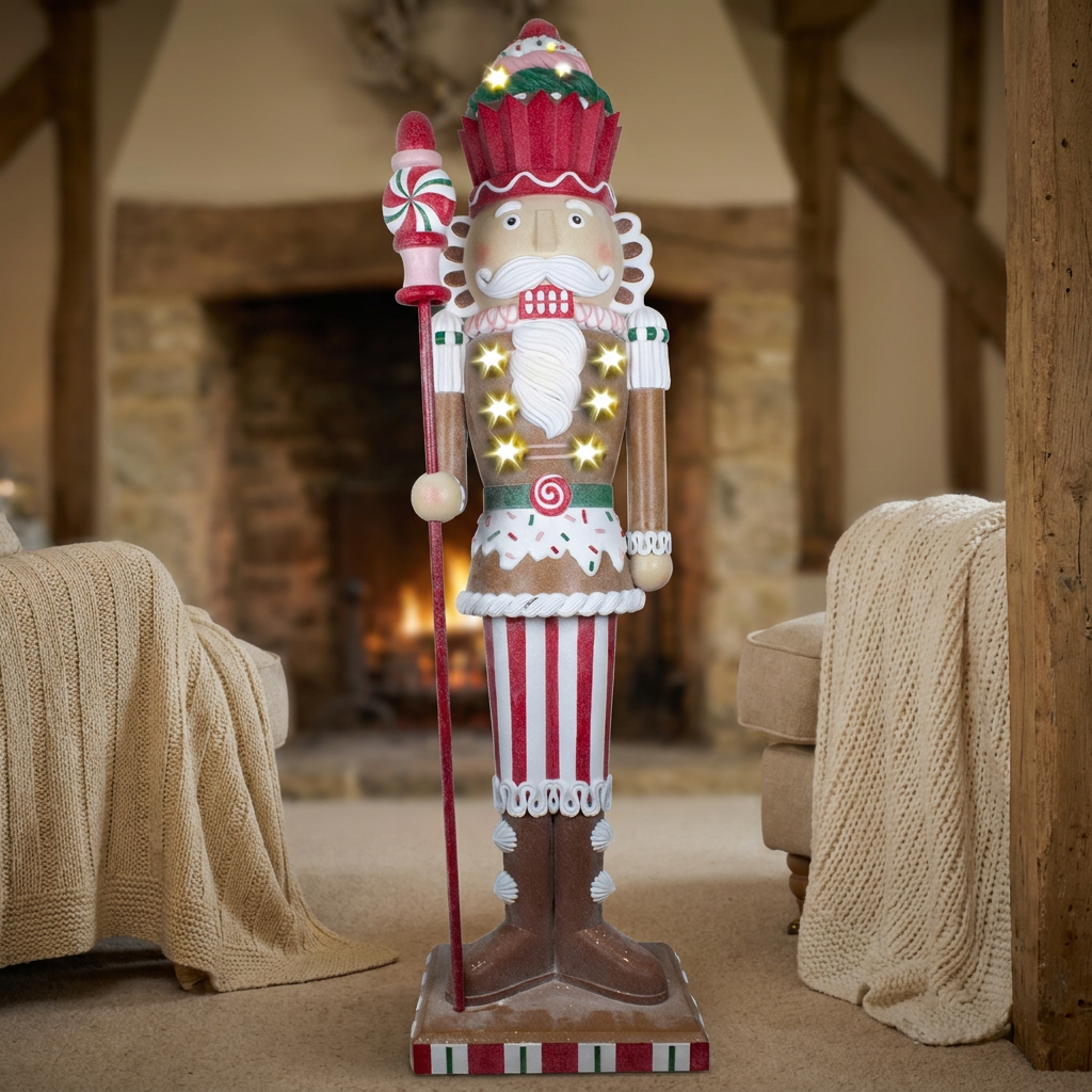 XL LED Nussknacker 152cm, Polyresin