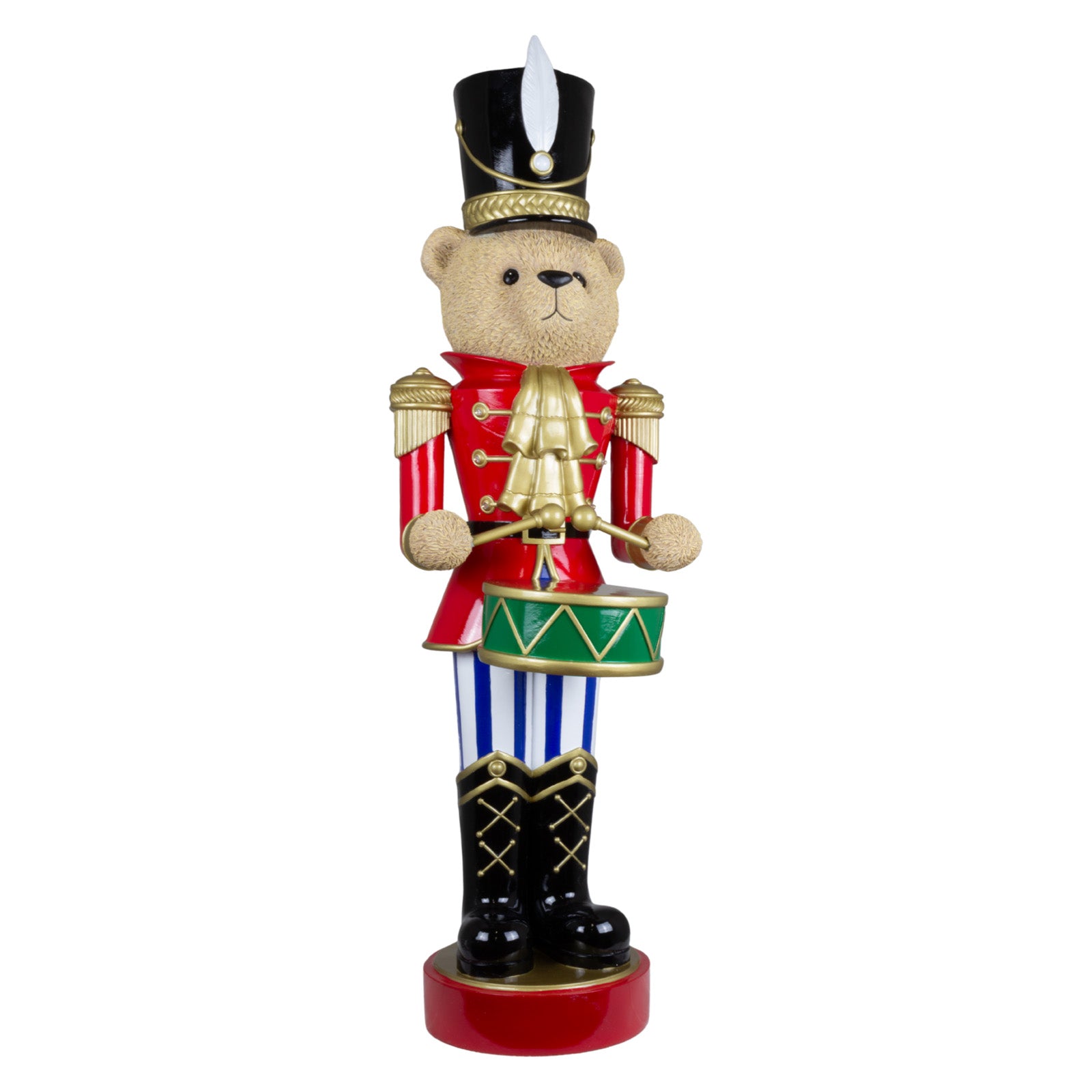 Deko Nussknacker Bär Weihnachtsfigur in Soldatenuniform 92 cm