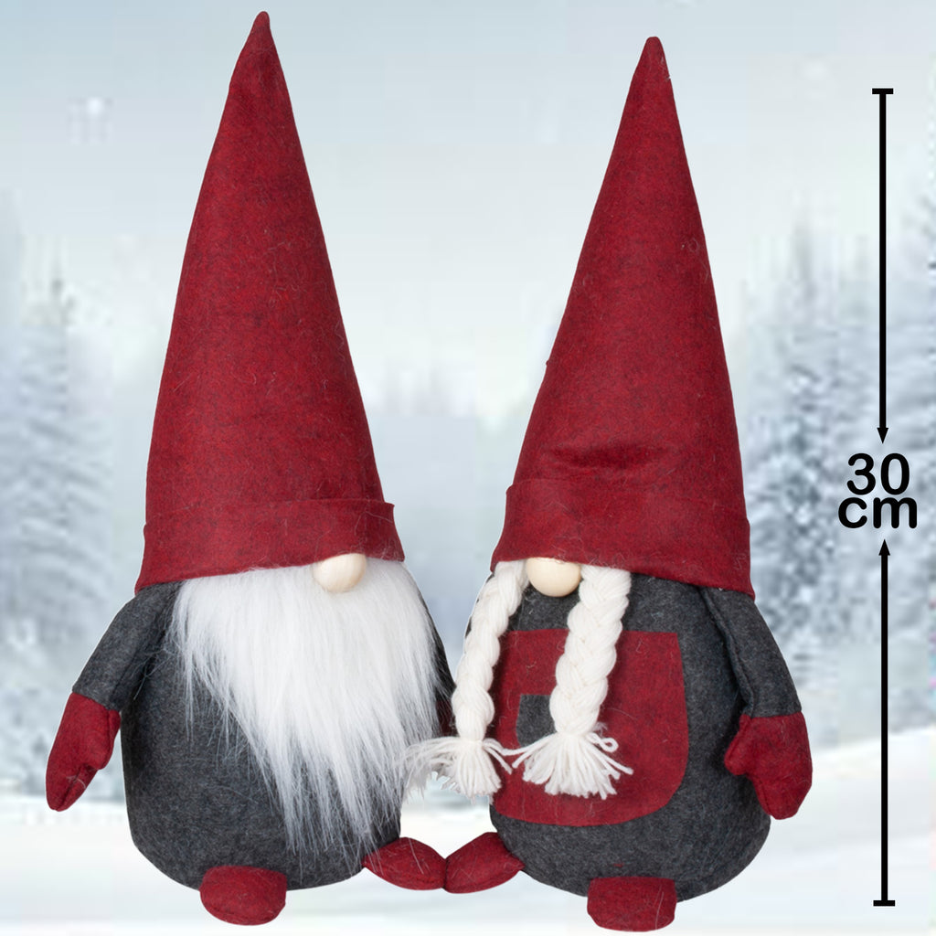 Wichtel 18-30cm sitzend, Pärchen, 2 Stück