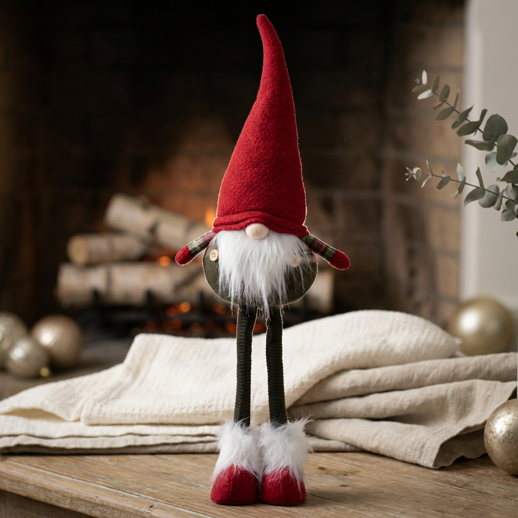 Weihnachtswichtel mit Teleskopbeinen variable Größe von 43cm bis 87cm