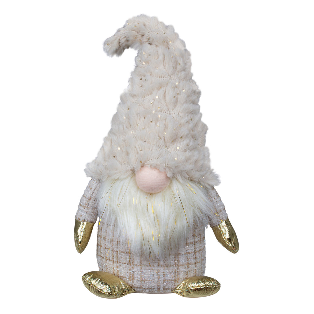 Wichtel, 2 Designs, 34cm sitzend Dekofigur mit Goldakzenten