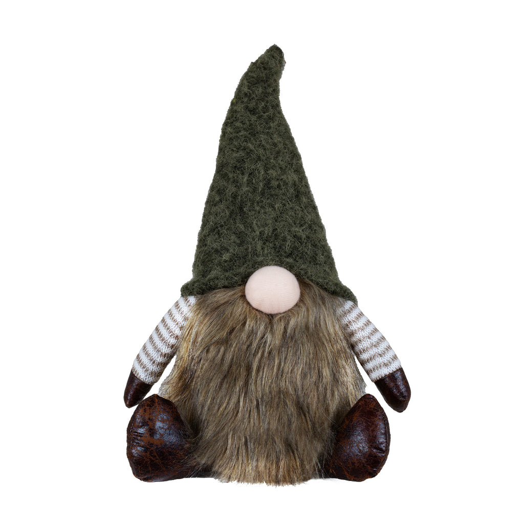 Wichtel 40cm sitzend mit grüner Zipfelmütze