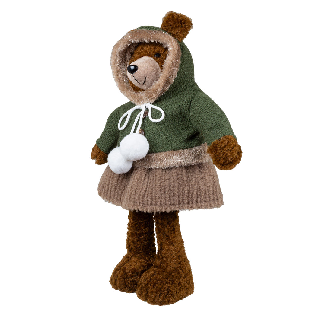 Weihnachtsbären 40cm stehend, 2 Designs mit Kapuzenjacken