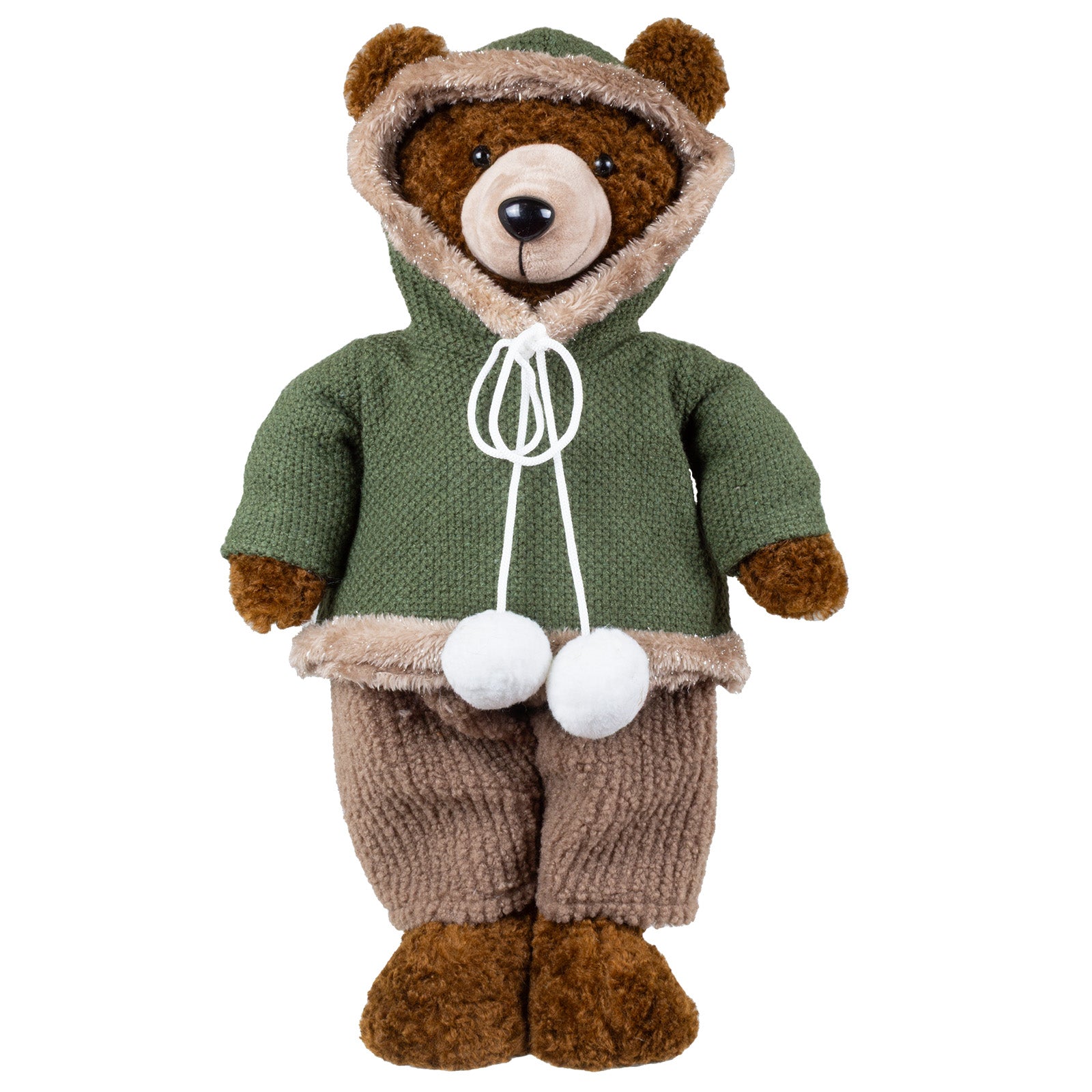 Weihnachtsbären 40cm stehend, 2 Designs mit Kapuzenjacken