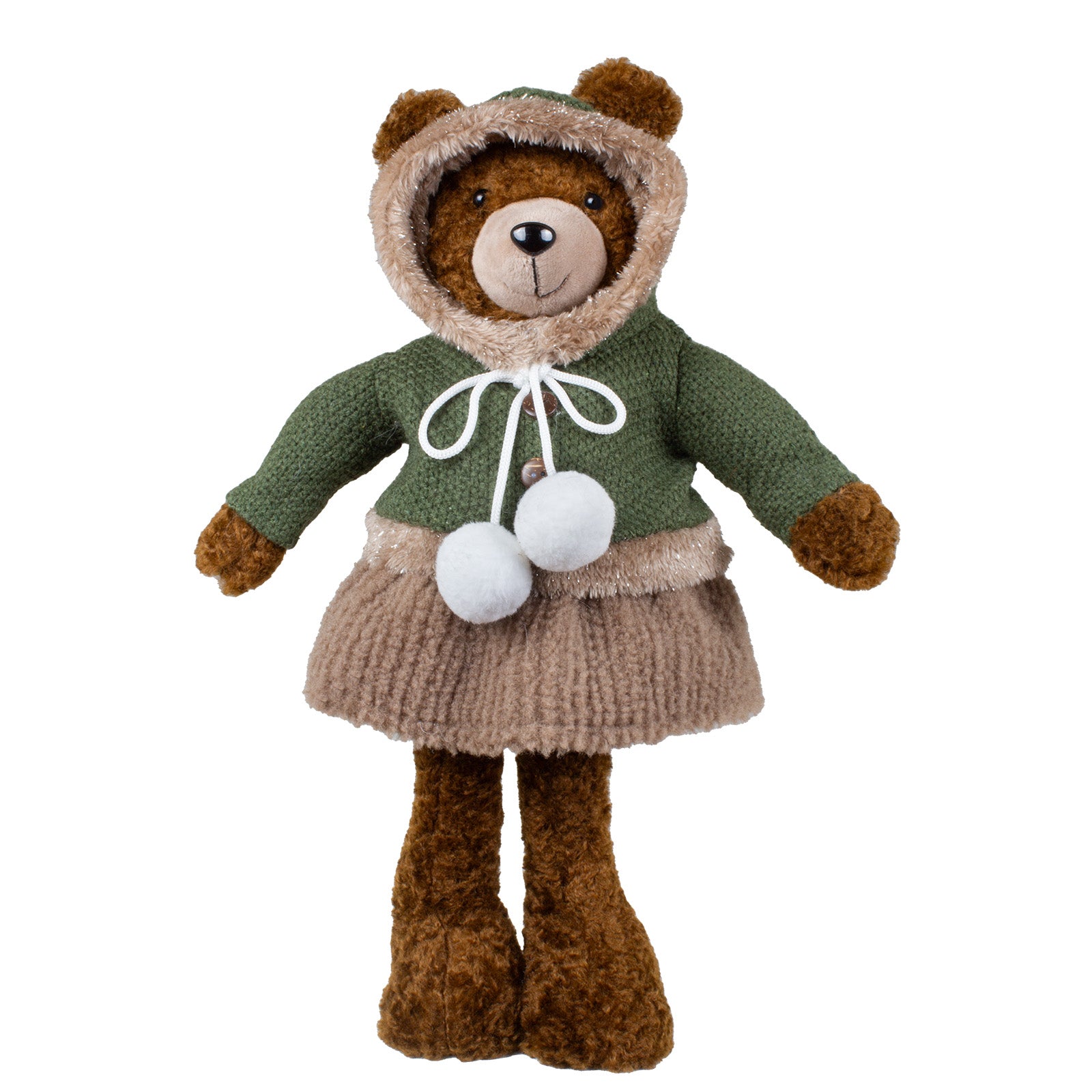 Weihnachtsbären 50cm stehend, 2 Designs mit Kapuzenjacken