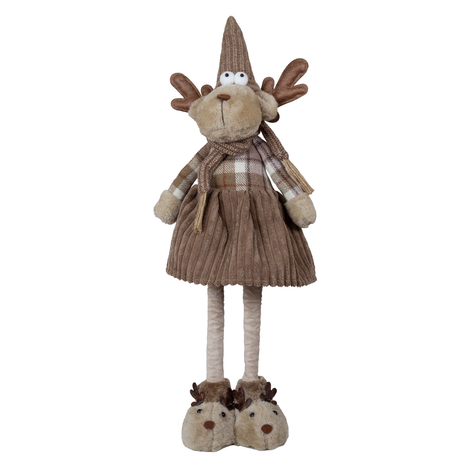 Elch mit Teleskopbeinen 59-68cm – 2 Designs, Handgefertigt