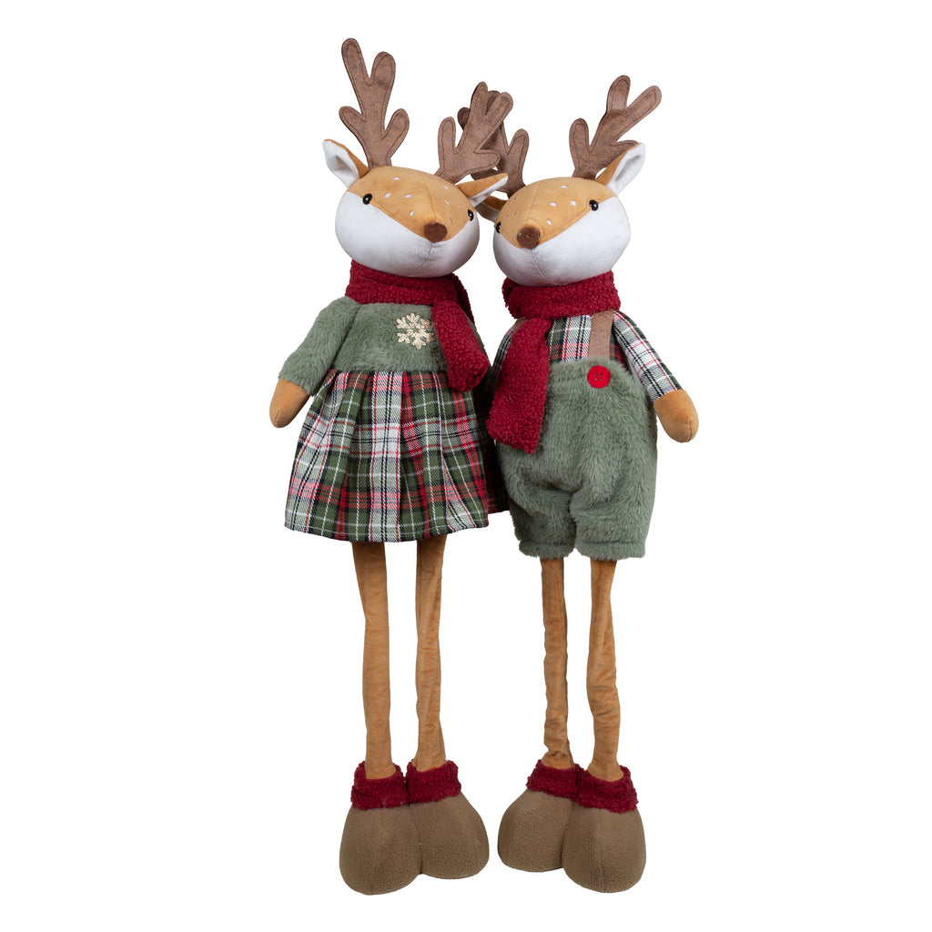 Hirsch mit Teleskopbeinen 55-82cm – 2 Designs, Handgefertigt