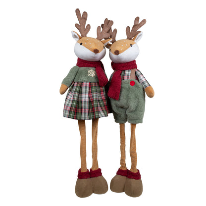 Hirsch mit Teleskopbeinen 55-82cm – 2 Designs, Handgefertigt