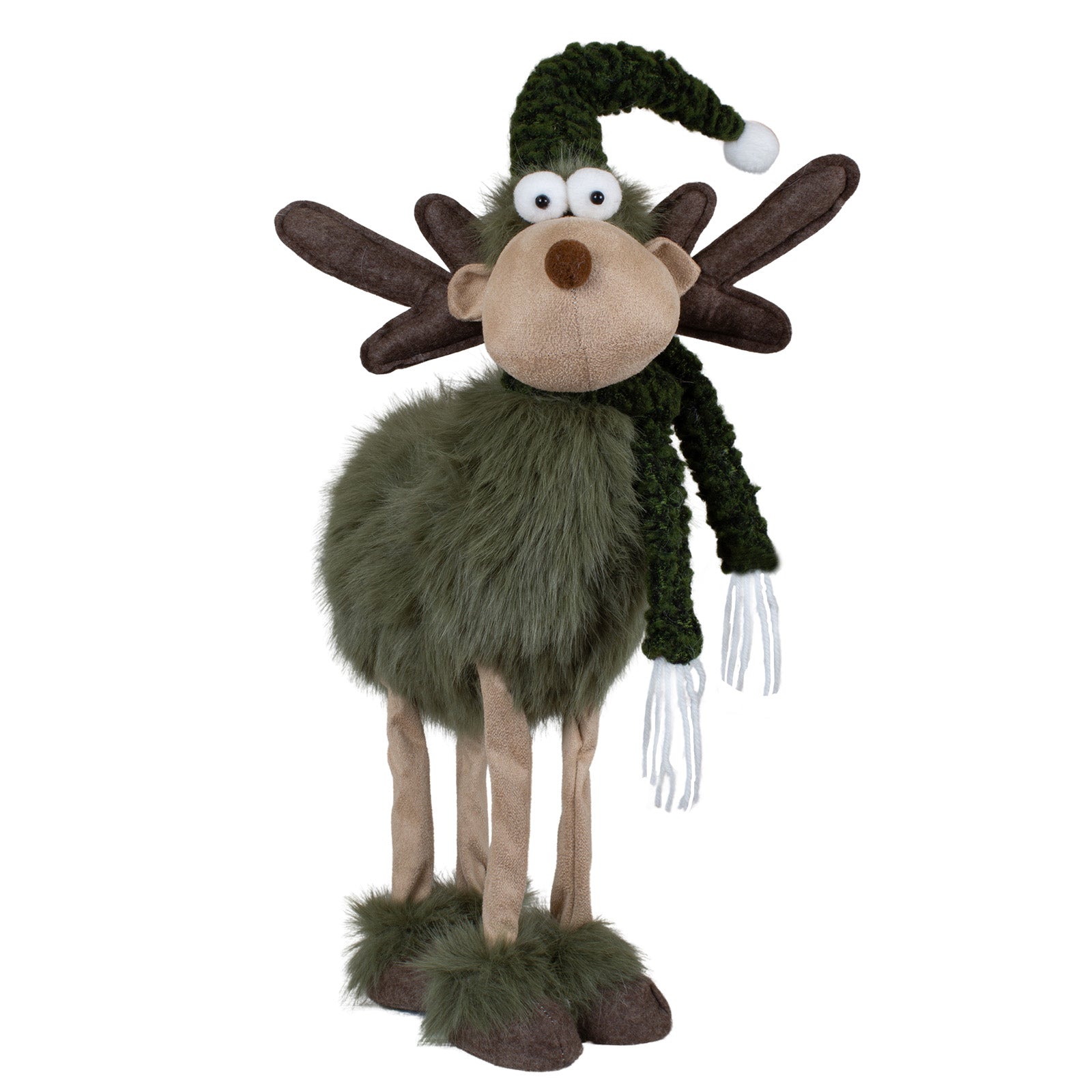 Elch 41cm (68 cm) stehend - süße Weihnachtsfigur für festliche Stimmung