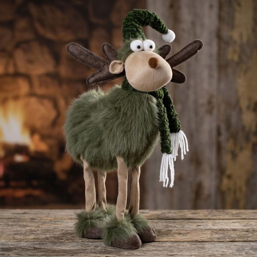 Moose 51cm (68cm) Standing - Cute Christmas Decoration for a Festive Atmosphere