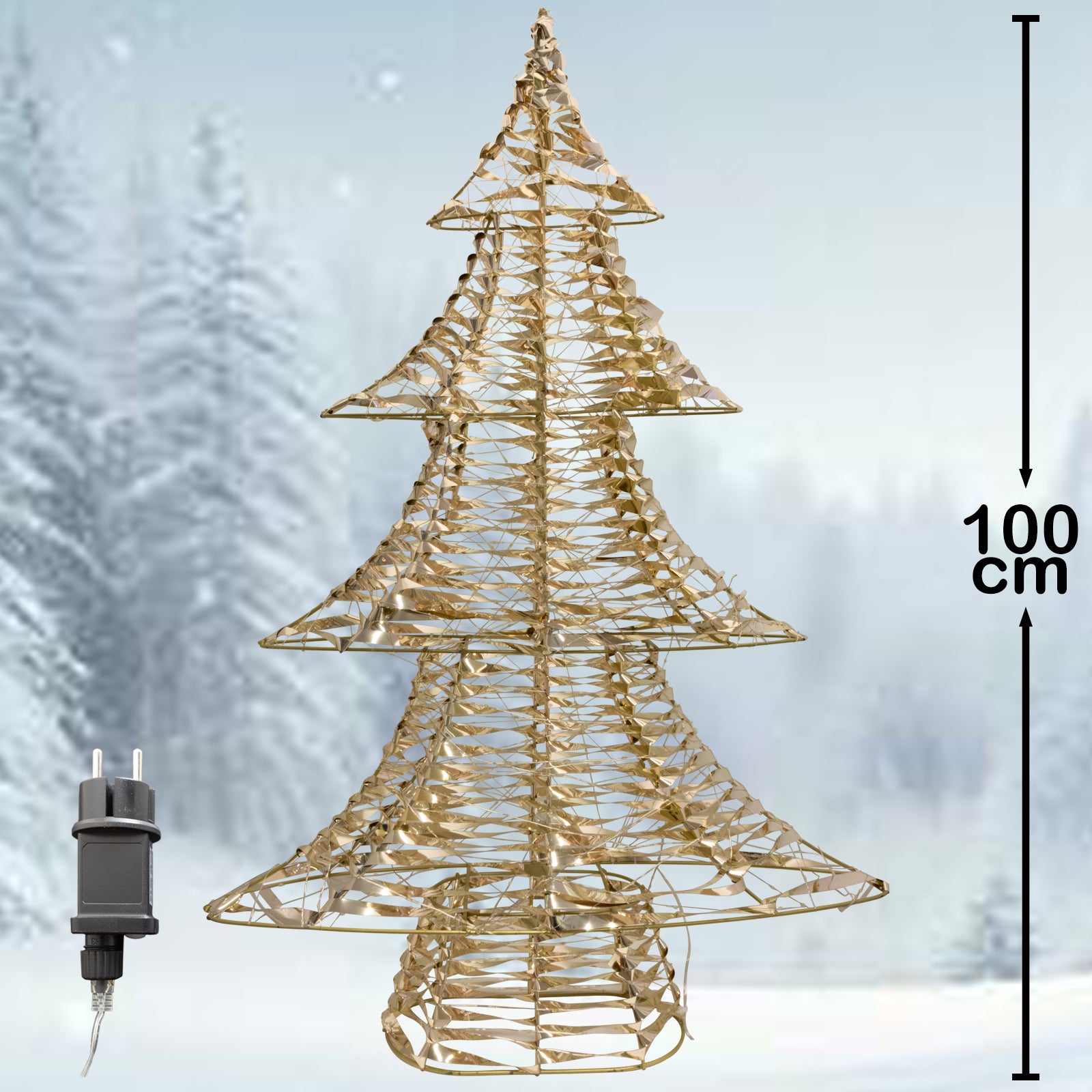 LED Weihnachtsbaum 100cm – mit Timerfunktion