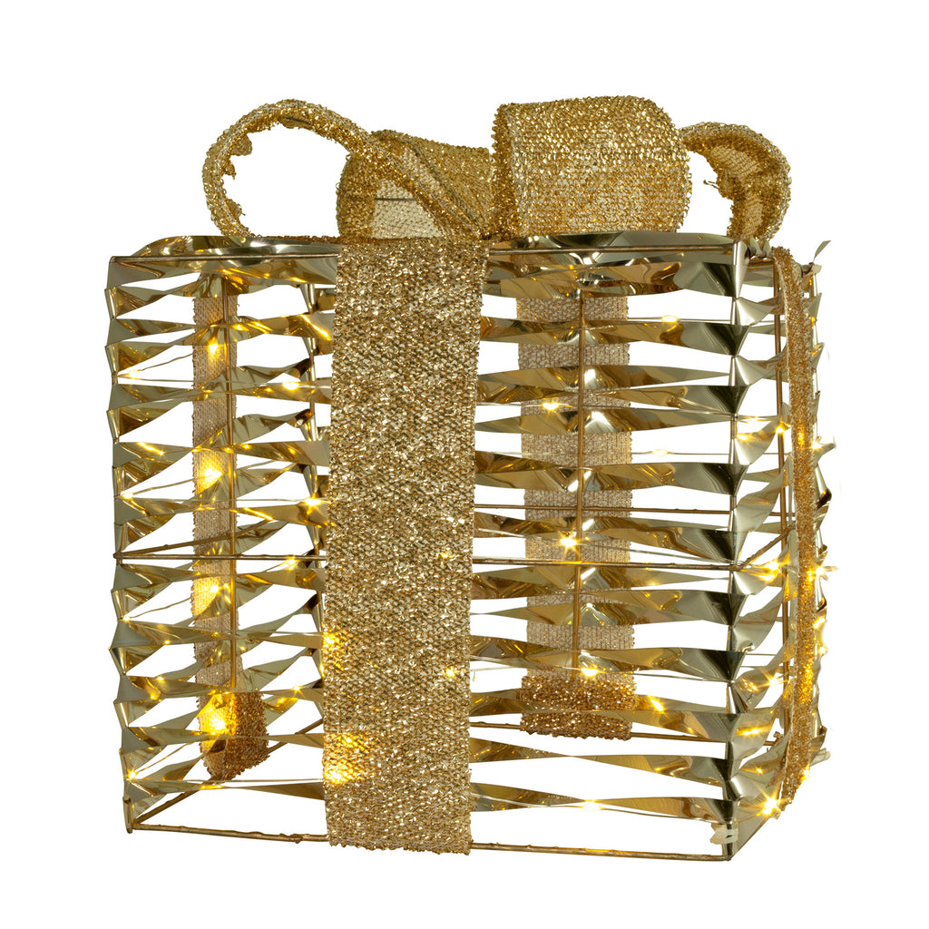 LED Geschenkboxen Set 3-teilig – Gold, mit Timerfunktion