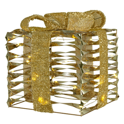 LED Geschenkboxen Set 3-teilig – Gold, mit Timerfunktion