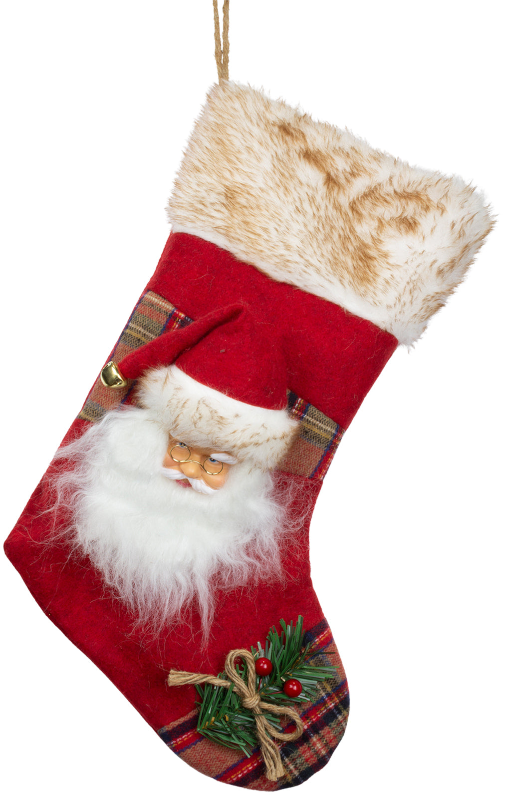 Weihnachtsstrumpf 40cm - Klassische Weihnachtsdeko für Ihr Zuhause