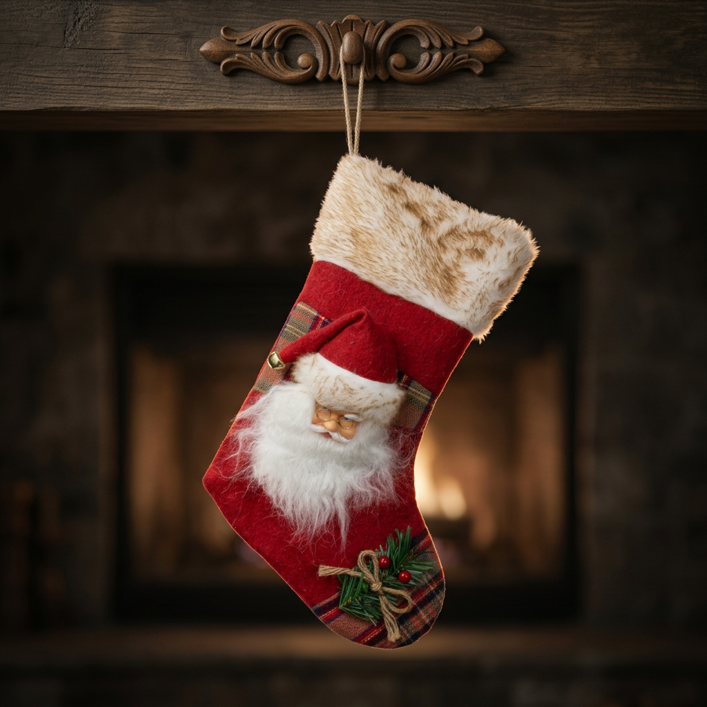 Weihnachtsstrumpf 40cm - Klassische Weihnachtsdeko für Ihr Zuhause