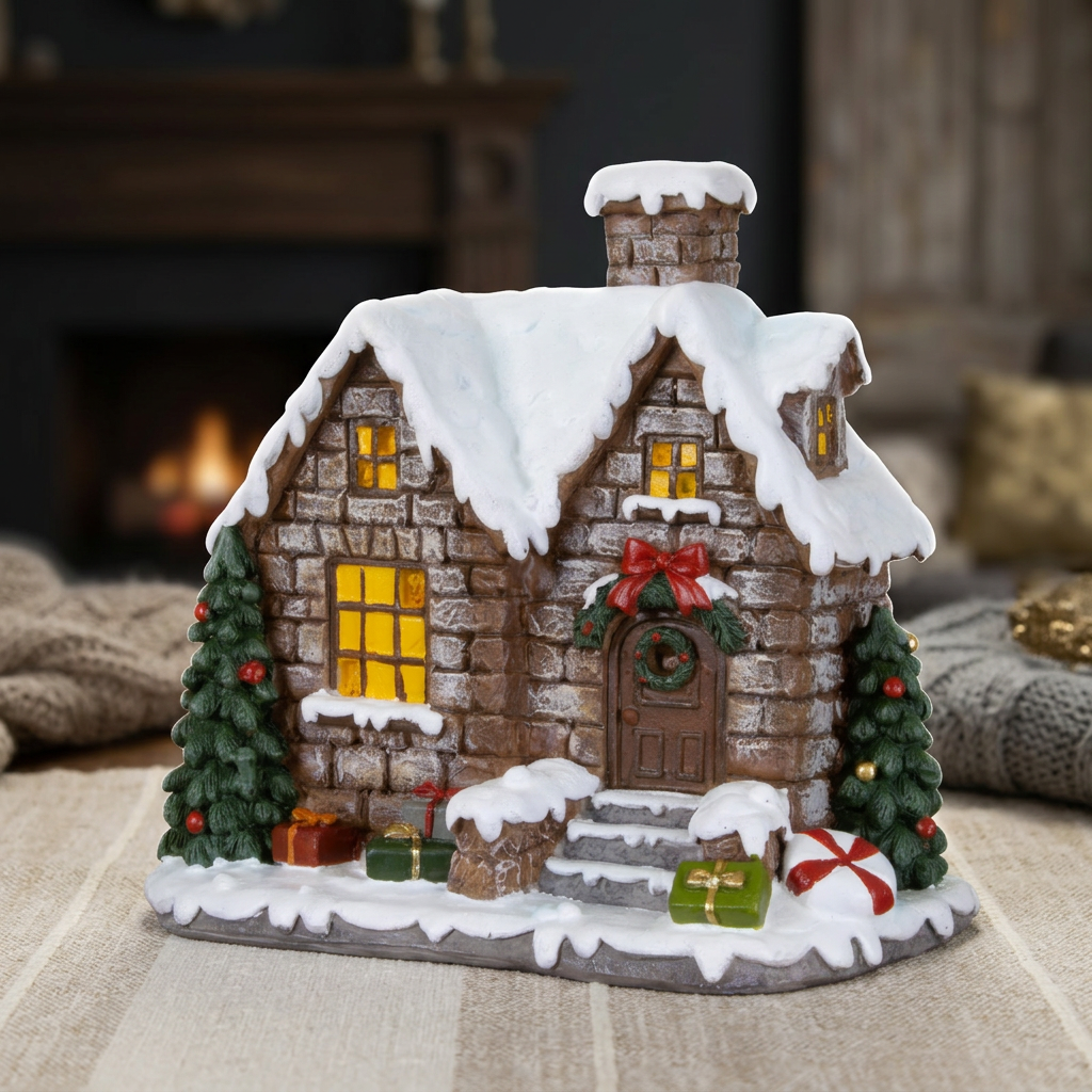 Gingerbread House 14cm, Polyresin(2)