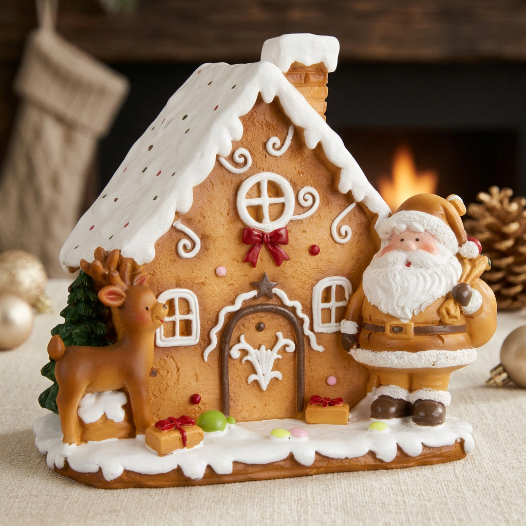 Gingerbread House 13cm, Polyresin(2)