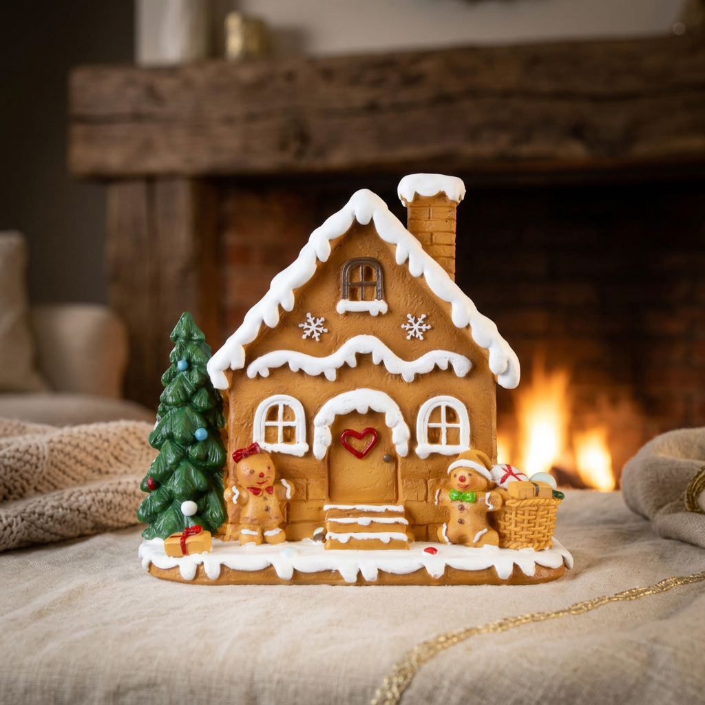 Gingerbread House 14cm, Polyresin(2)