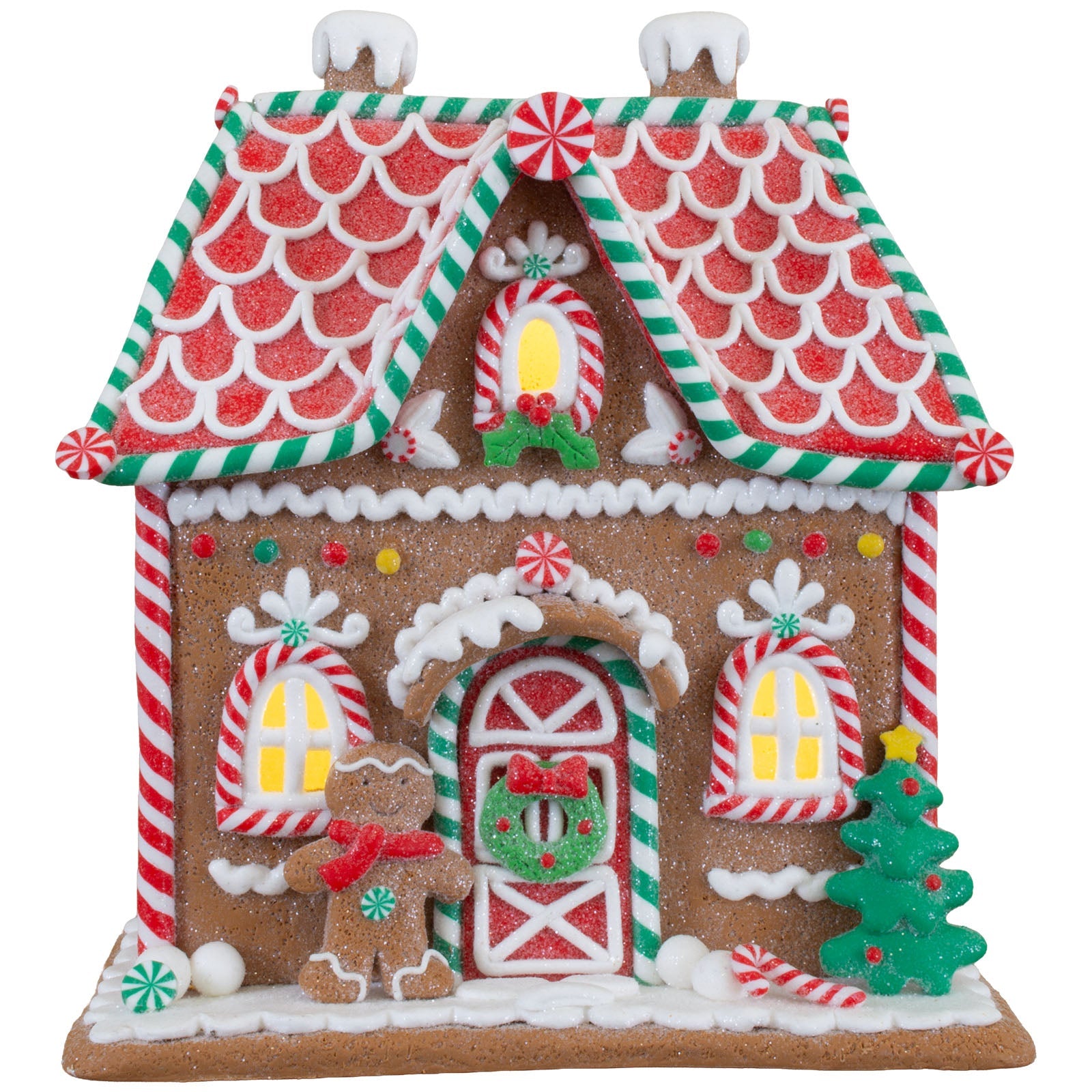 LED Lebkuchenhaus 18cm, Polyclay(1)